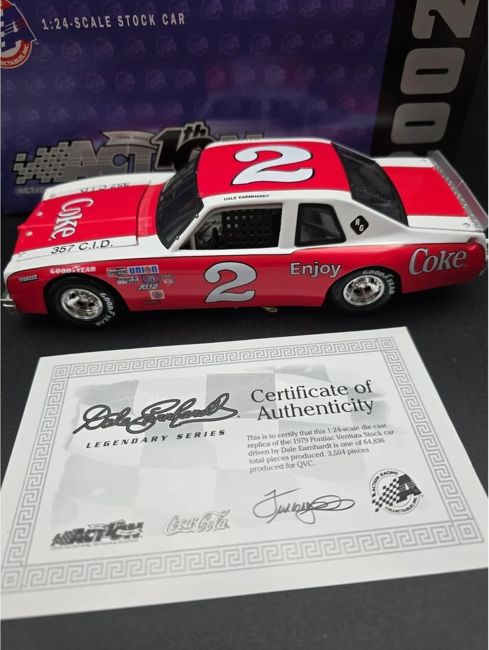 1980 Ventura Dale Earnhardt #2 Coke 1/24 NASCAR Action Diecast Car